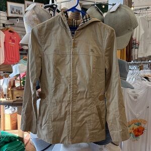 Burberry Beige Hooded Raincoat for Women